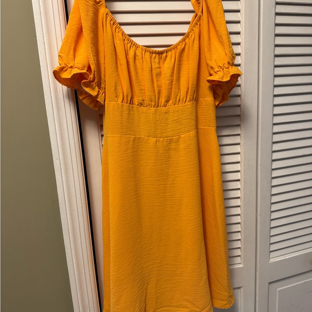 Bebop orange / Yellow Women's puff sleeve Dress